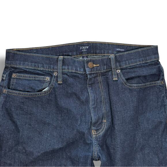 J.Crew Flex Straight Jeans Dark Wash W32 L34 - Picture 2 of 4